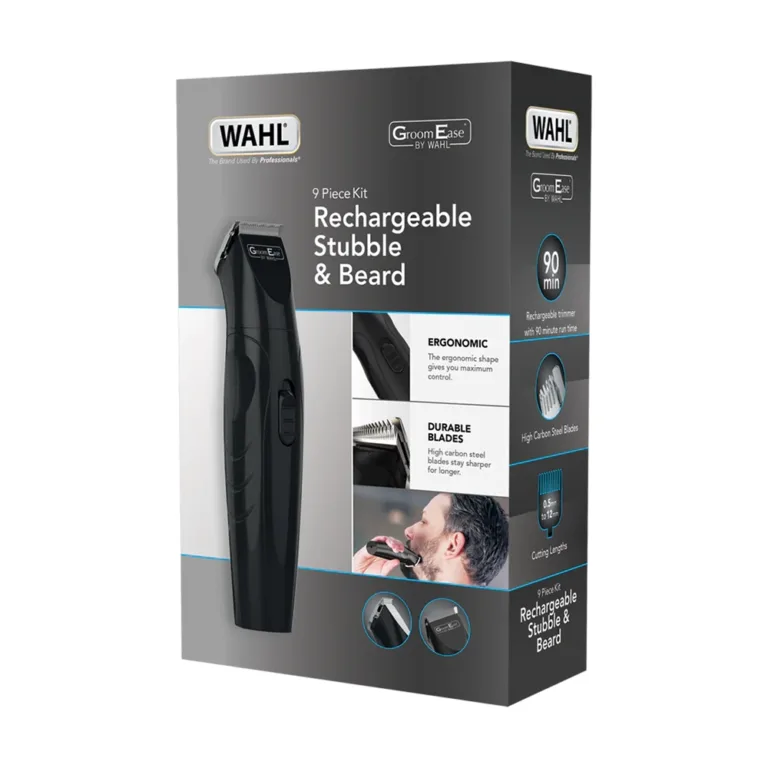 5A Wahl 9685 517 GroomEase 9 Pieces Kit Rechargeable Stubble Beard Trimmer Boltify Limited T/A iShine Trade